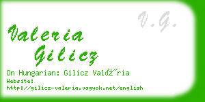 valeria gilicz business card
